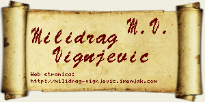 Milidrag Vignjević vizit kartica